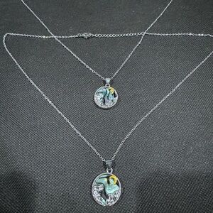 3D mushroom and moon bundle of two  necklaces for you and for your bestie!